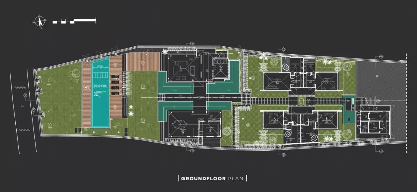 Site plan of Villa Bengawan